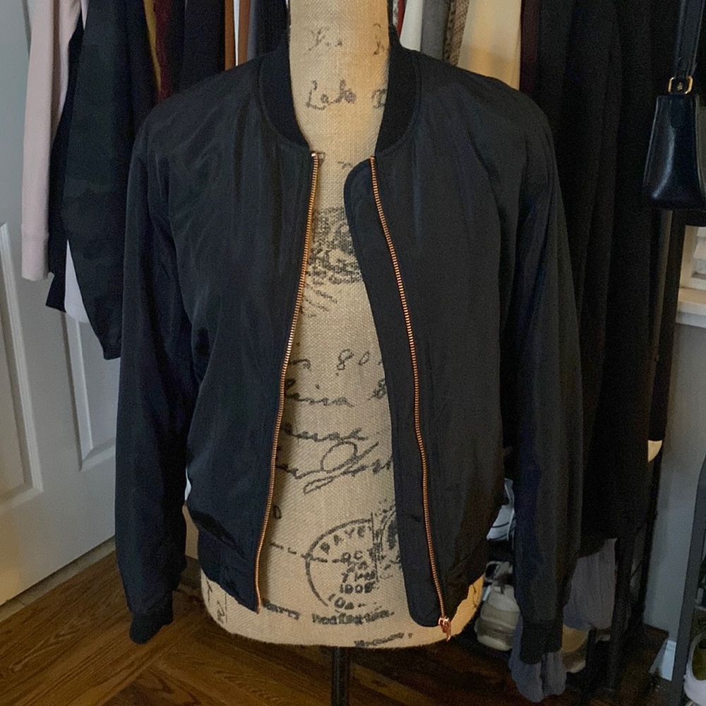 Kendal and Kylie Black Bomber Jacket